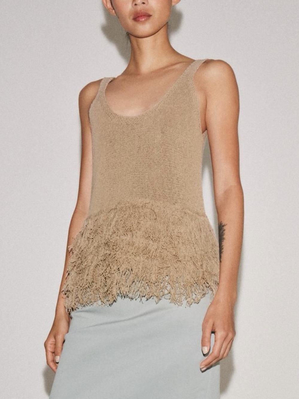 NWT Zara fringe knit top - Picture 2 of 9
